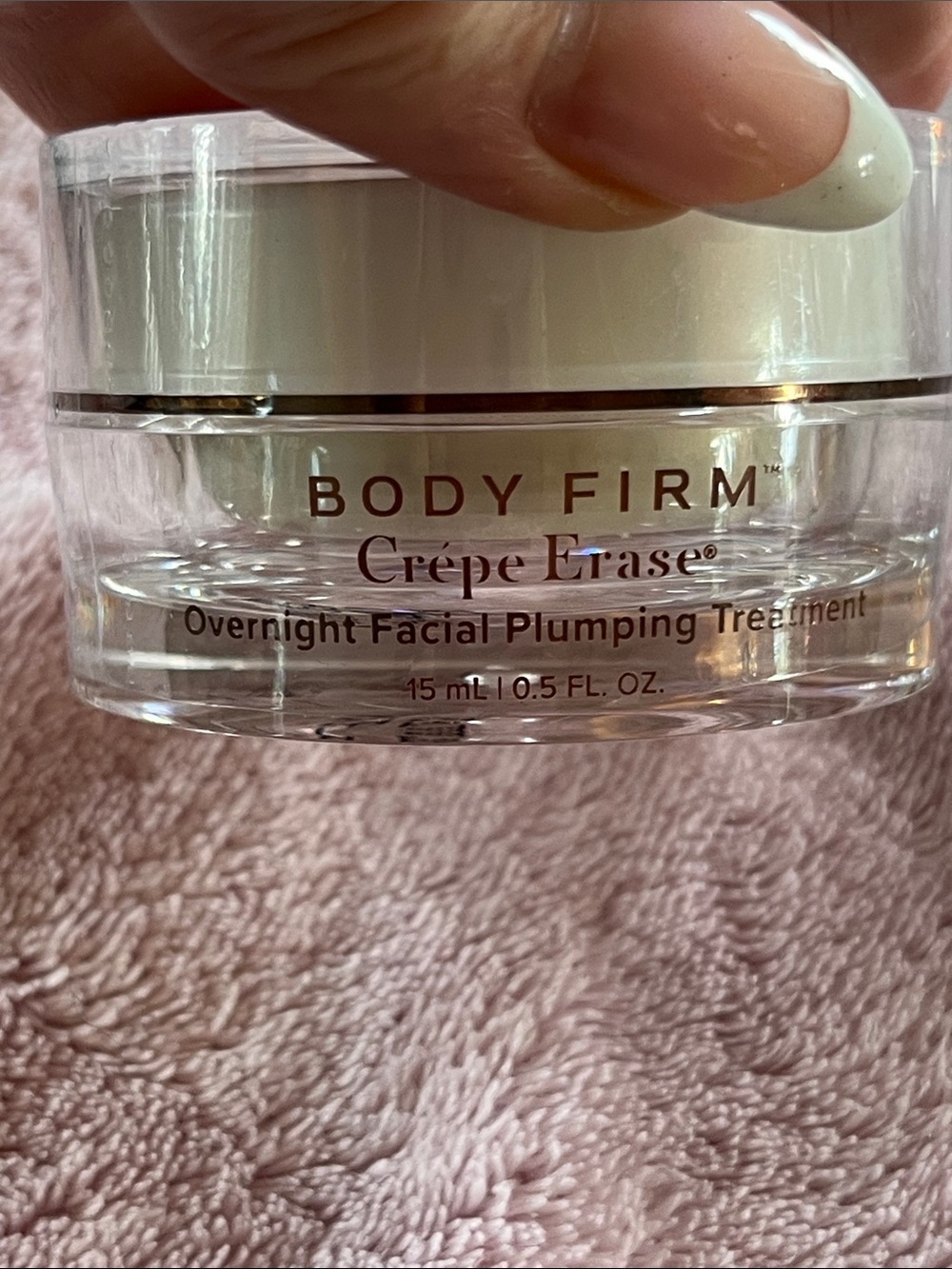 BODY FIRM Crêpe Erase Overnight Facial Plumping Treatment - White/Clear